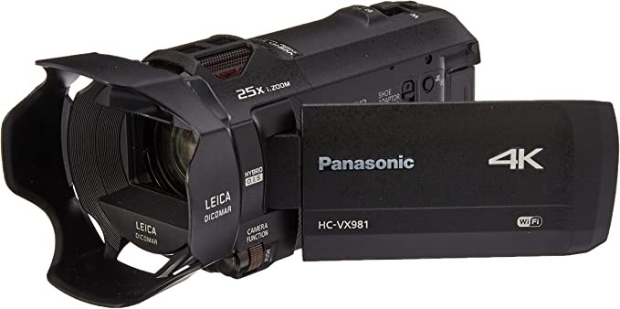 Panasonic Panasonic 4K Ultra HD camera HC-VX981K, 20x optical zoom, 1max 2.3in BSI sensor, HDR capture, Wi-Fi smartphone multi-scene video capture (black)