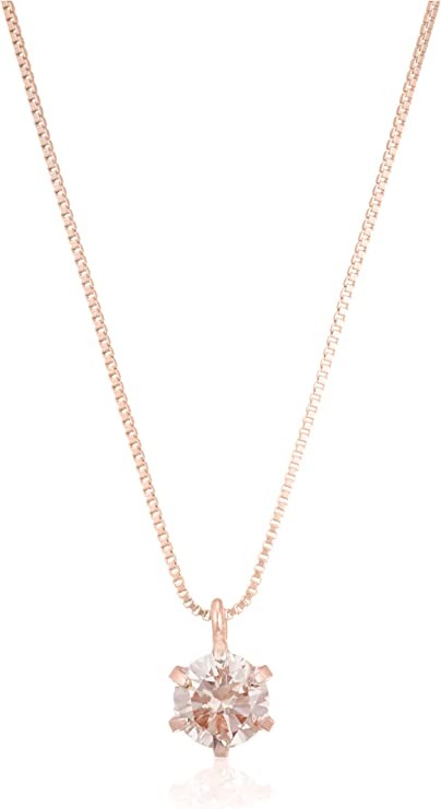 D-COLLECTION 18K rose gold diamond necklace 0.2 carat with identification certificate D15042071, small, rose gold, diamond