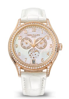 Patek Philippe COMPLICATIONS 4948R-001 White Bali mother-of-pearl dial with rose gold applied numerals and rose gold leaf-shaped hands